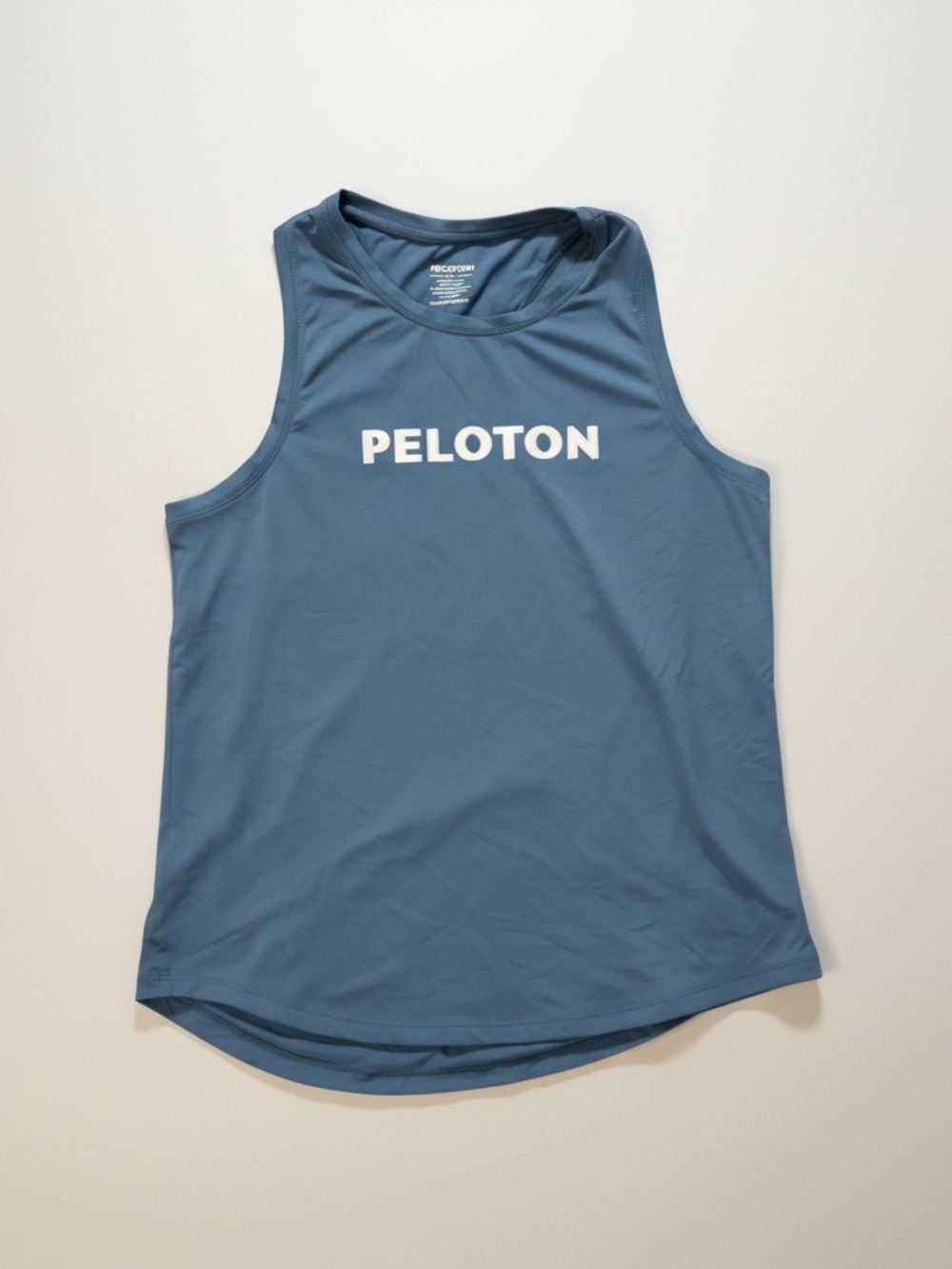 Peloton Slate Blue Performance Tank with White Logo